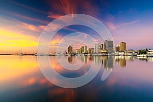 Skyline of Manila City and Manila Bay, Philippines