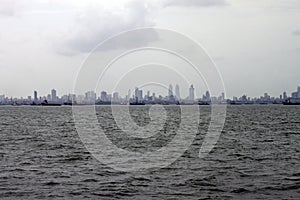 Skyline of megalopolis Mumbai