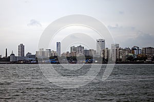 Skyline of megalopolis Mumbai photo