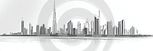 Skyline Metropolis A Futuristic Cityscape Modern architecture urban development progress innovation and a vision of the photo