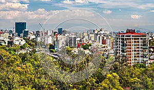 Skyline of Mexico City from Chapultepec Castle photo
