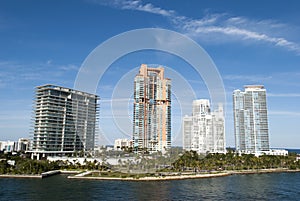 Miami South Beach Skyscrapers And Waterfront Park