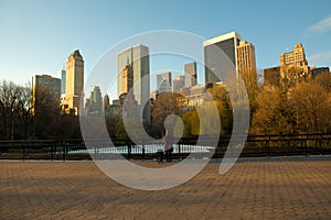 Skyline of midtown Manhattan from Central Park