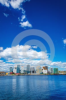 Skyline of modern business district in Oslo, Norway, Scandinavia