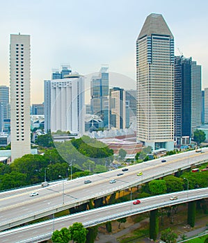 Skyline of modern metropolis, Singapore