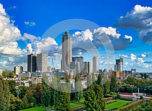 skyline of modern Rotterdam