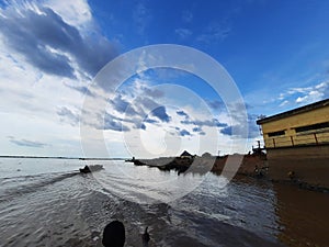 skyline of the morning cloud at the banks of ibi river at Taraba state,Nigeria photo