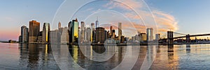 Skyline of New York City at a sunny morning