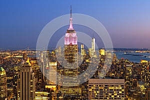 Skyline of New york with Empire state building