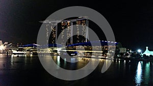 Skyline Night Singapur