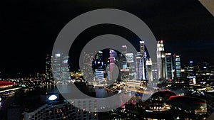 Skyline Night Singapur photo