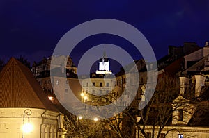 Skyline of Old City of Lublin, Poland.