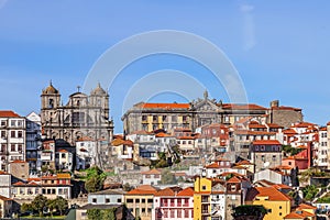 Skyline of the old part of the city of Porto photo