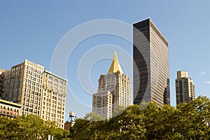 Skyline over Madison Square Park, NY