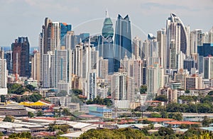 Skyline of Panama City with its modern skyscrapers