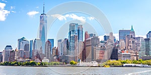 Skyline panorama of Manhattan in New York City, USA