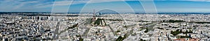 Skyline of Paris from the top of the Montparnasse tower