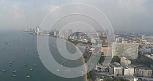 Skyline of Pattaya from aerial view, Pattaya city, Chonburi