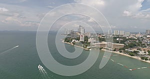 Skyline of Pattaya from aerial view, Pattaya city, Chonburi