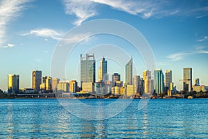 Skyline of perth at dusk