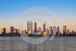 Skyline of perth at night