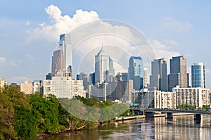 Skyline of Philadelphia downtown