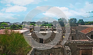 The skyline of Pompeii