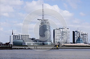 Skyline of the port of bremerhaven