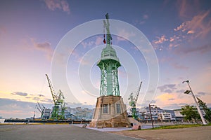 Skyline and Port of Kobe in Japan