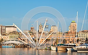 Skyline of the Porto Antico of Genoa photo