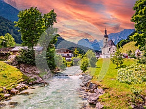 Skyline of Ramsau in Berchtesgaden