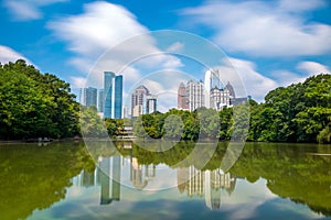 Skyline and reflections of midtown Atlanta, Georgia