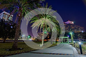 Skyline and river coast scenes in Jacksonville Florida