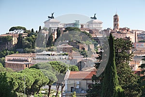 Skyline of Rome from Aventine Hill