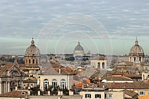 The skyline of Rome from the Caffarelli Terrace