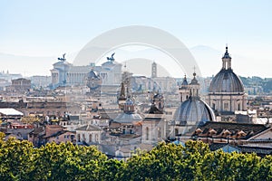 Skyline of Rome city in side of Capitoline Hill