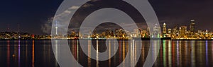 The skyline of Seattle, which is the most populous city in the Pacific Northwest as seen just after the fourth of July fireworks photo