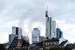 Skyline with skyscrapers - Frankfurt am Main, Germany, financial district photo