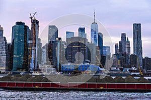 Skyline of skyscrapers in Manhattan, New York City, USA