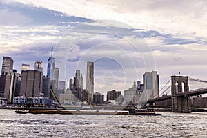 Skyline of skyscrapers in Manhattan, New York City, USA