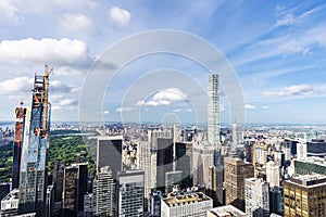 Skyline of skyscrapers of Manhattan, New York City, USA