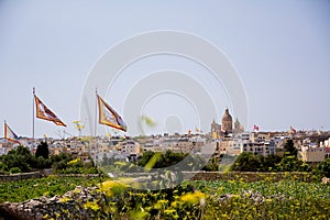 Skyline of Suggewi (or Suggeui) village on the island of Malta