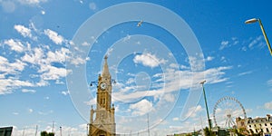 Skyline of Torquay and clouds