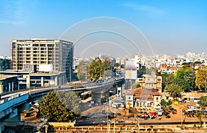 Skyline of Vadodara, formerly known as Baroda, the third-largest city in Gujarat, India