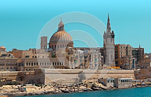 skyline of Valetta the capital of Malta