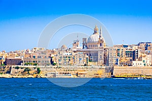 Skyline of Valleta, the capital city of Malta photo