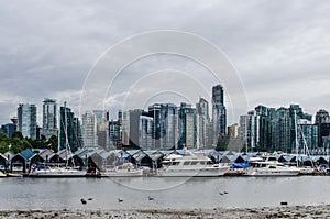 Skyline of Vancouver city in Canada