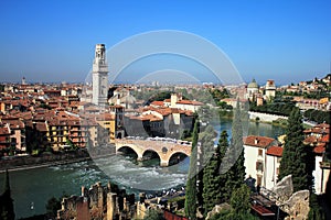 Skyline of Verona, Italy