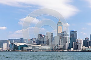 Skyline  of the Victoria Habour in Hong Kong, China