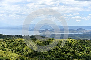 Skyline view around Tagaytay city Hightland at the day, Philippines